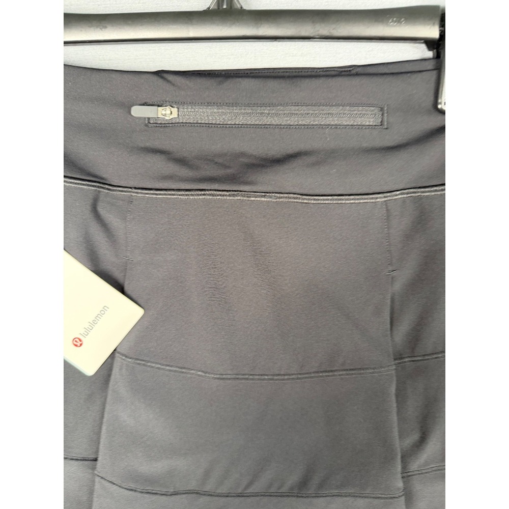 Lululemon Pace Rival Mid-Rise Skirt Black NWT Size 6 Pockets Excellent Tennis - Picture 10 of 13